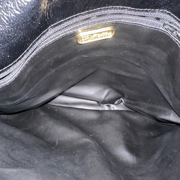 Vintage Pistore Italian Chic Black Woven Leather Shoulder Bag - Picture 11 of 13